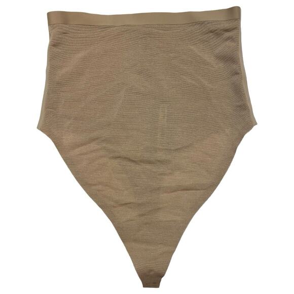 New Skims Womens M Sheer Sculpt High Waisted Thong Light Shapewear Clay Nude Tan - Picture 7 of 9